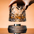 Crystal Diamond Spinner Whiskey Glass - Set Of 6 : Prebook Only