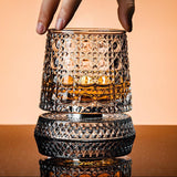 Crystal Diamond Spinner Whiskey Glass - Set Of 6 : Prebook Only