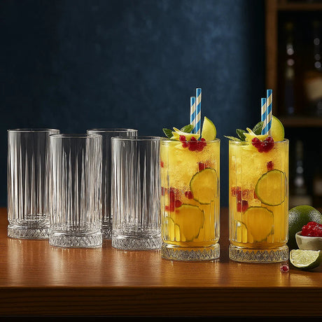 TALL FLOW GEO GLASS-SET OF 6