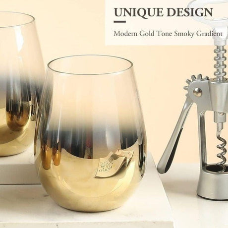 Golden Glow Tall Glasses - Set Of 2