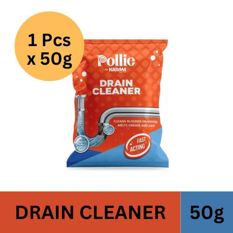 Pollie Drain Cleaning Unclogging Powder, 50g x 12 Pcs