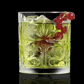 made in italy - tattoo whiskey crystal glass - set of 6