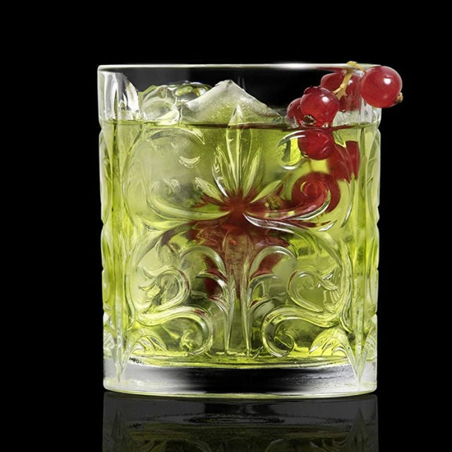 made in italy - tattoo whiskey crystal glass - set of 6