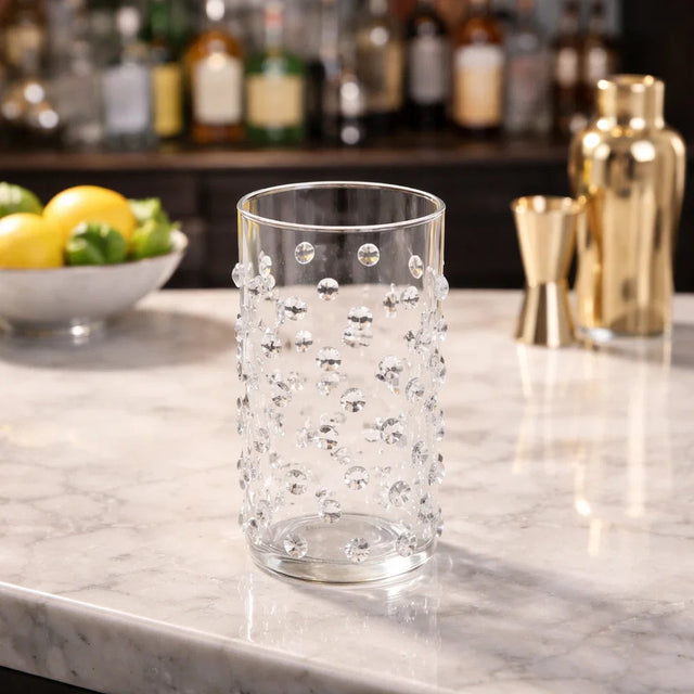 Textured Dot Multipurpose Tall Glass – Set of 2