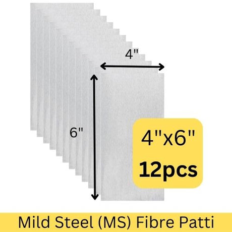 Mild Steel MS Fibre Patti, Pack of 12 Pcs