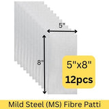 Mild Steel MS Fibre Patti, Pack of 12 Pcs