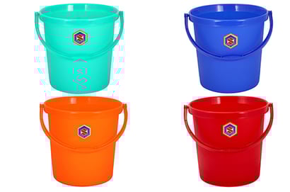 Frosty Virgin Plastic Bucket, Multicolour