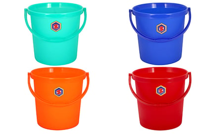 Frosty Virgin Plastic Bucket, Multicolour