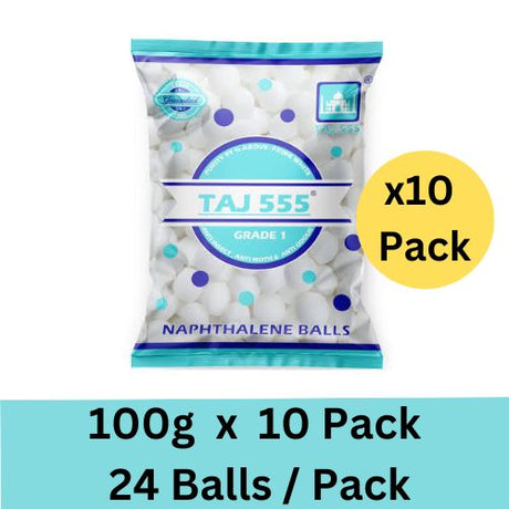 Taj 555 Naphthalene Balls, Prime White - Grade 1