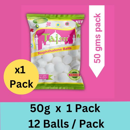 Taj 555 Naphthalene Balls, Prime White - Grade 1
