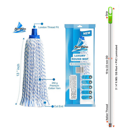 L250 Surface Luxury Round Mop, Multicolour