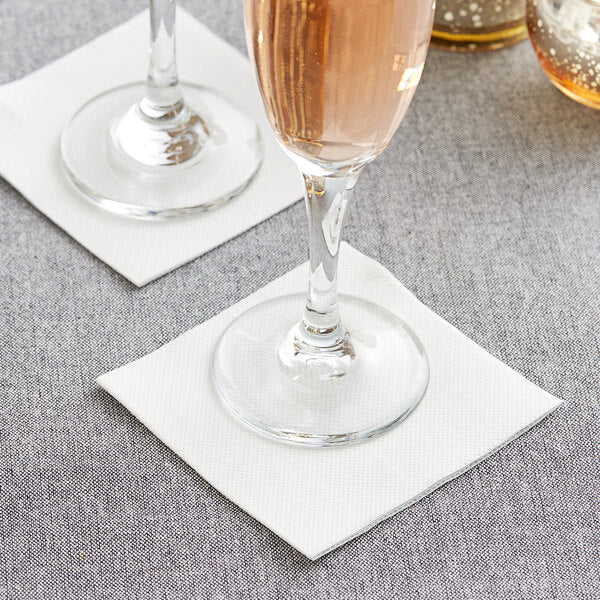 10on Lite Serviette Extra Soft Cocktail Napkin , 1 Ply, 100 Pull, 22x22 cm, White