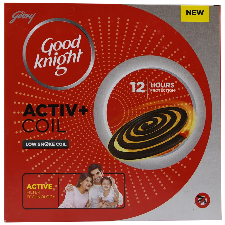 Good knight Activ+ Low Smoke Mosquito Coil with Power Formula, 10 Coils