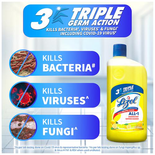 Lizol All In 1 Disinfectant Surface & Floor Cleaner, 975 ml