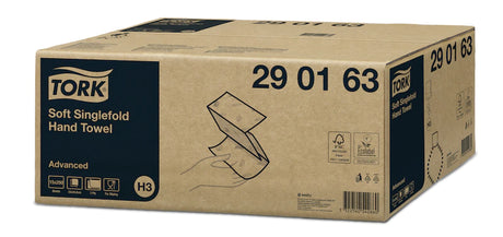 290163 Tork Singlefold Hand Towel Advanced, 250 Pull x 15 Pack - 1 Case