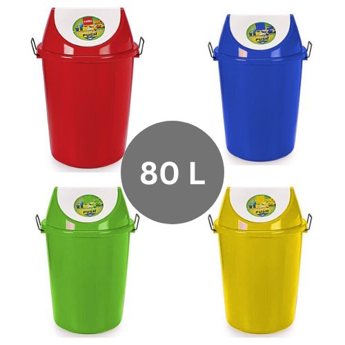 Plastic Dustbin With Swing Lid