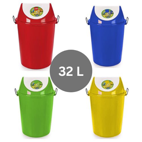 Plastic Dustbin With Swing Lid