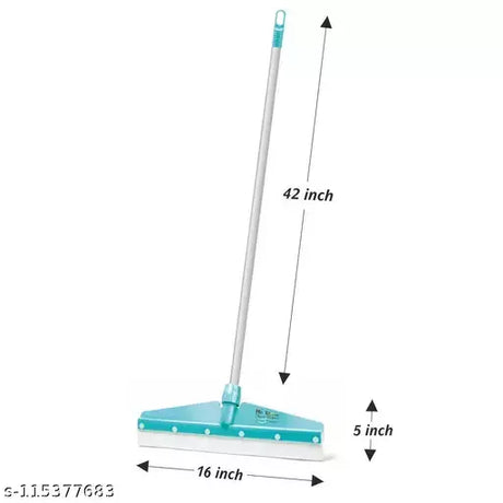 P041 Unique Mr. Clean Floor Wiper 16" With 3.5 FT Heavy Duty Rod, Multicolour