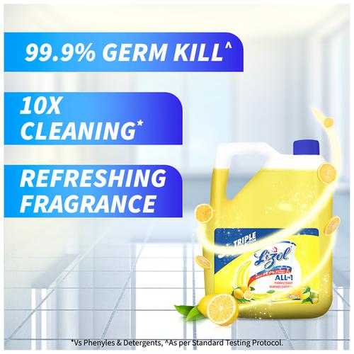 Lizol All In 1 Disinfectant Surface & Floor Cleaner, 5 L