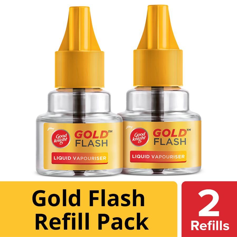Good Knight Gold Flash - Mosquito Repellent Refill, 45Ml Each (Pack Of 2)