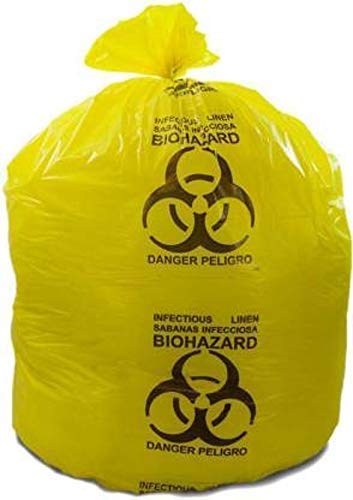 Bio Hazard Logo Printed Garbage Bag With Color Code