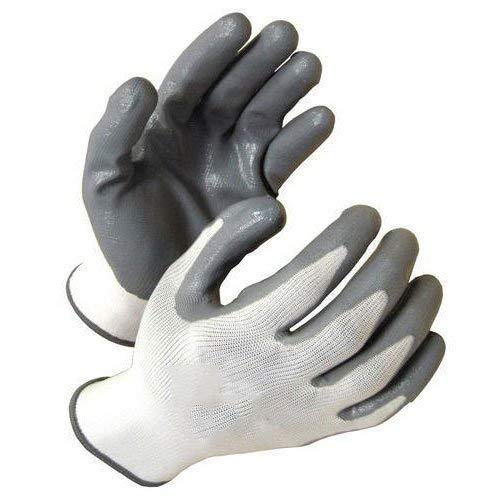 Heavy Duty Reusable Industrial Safety Nylon Anti Cut Resistant Hand Gloves, Grey -1 Pair