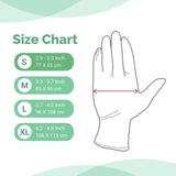 Latex Powdered Examination Disposable Hand Gloves - White Pack of 100 pcs ( 50 Pairs )