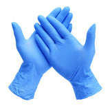 Nitrile Powder - Free Examination Disposable Hand Gloves, Blue, Made in Malaysia-  Pack of 100 pcs ( 50 Pairs )
