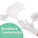 Latex Powdered Examination Disposable Hand Gloves - White Pack of 100 pcs ( 50 Pairs )