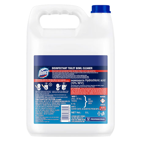 Domex Toilet Bowl Cleaner, Thick Formula, 5 L