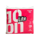 10on Lite Serviette Soft Napkin, 1 Ply x 100 Pull, 27x30 cm - White