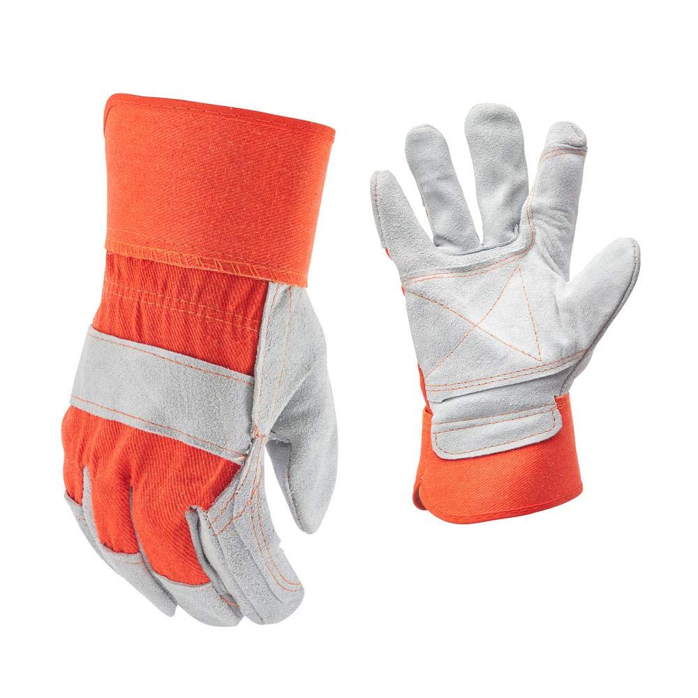 Industries Leather Double Palm Split Gloves - Color may Vary, 10 Inch