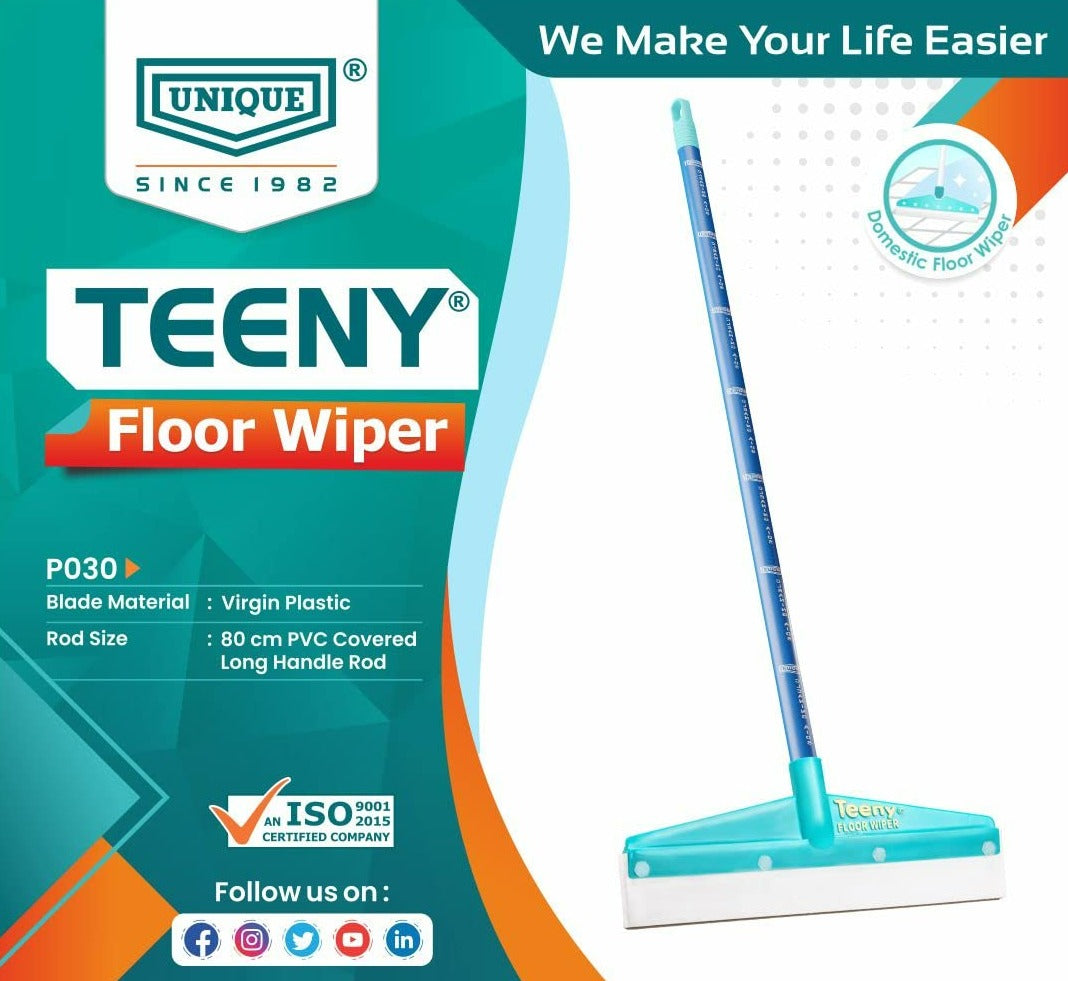 Unique Teeny Floor Wiper , 30 Cm ( 12" ) With 80 cm MS Rod