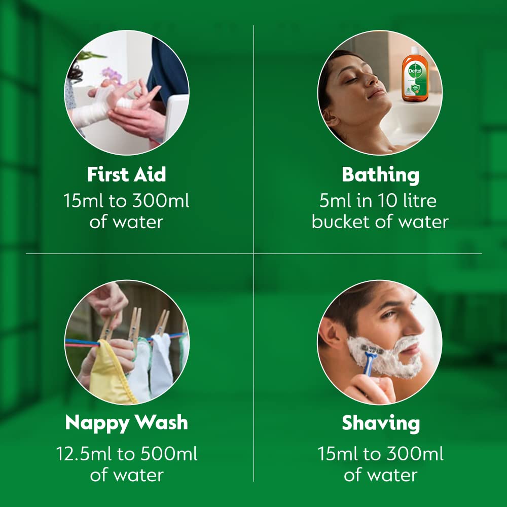 Dettol Antiseptic Liquid for First Aid , Surface Disinfection and Personal Hygiene