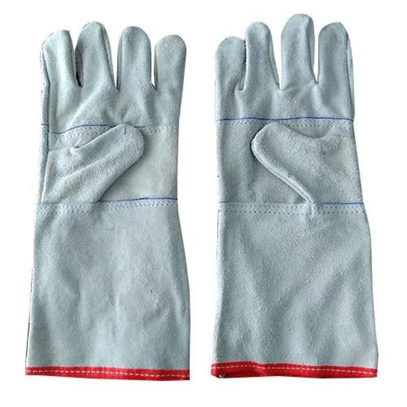 Heavy Duty Industrial Welder Leather Hand Gloves, 14 inch - 1 Pair