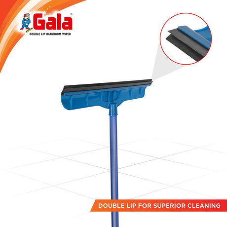 Gala Double Lip Floor Wiper With 2.1 FT MS Rod