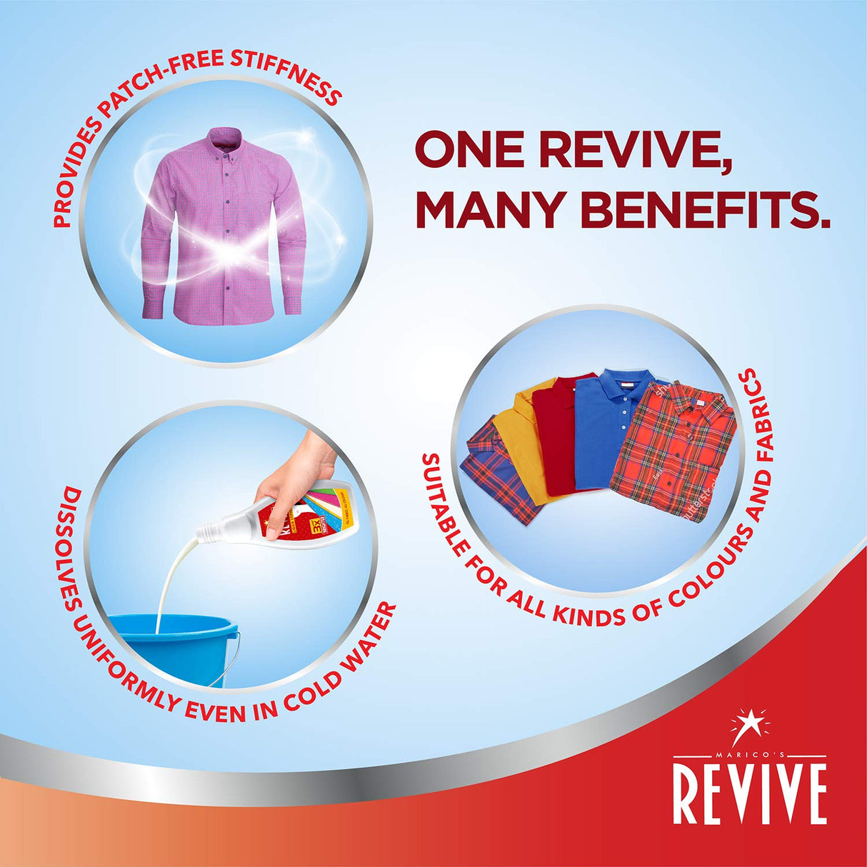 Revive Liquid Stiffener - All Fabrics, All Colors, 400 g Bottle