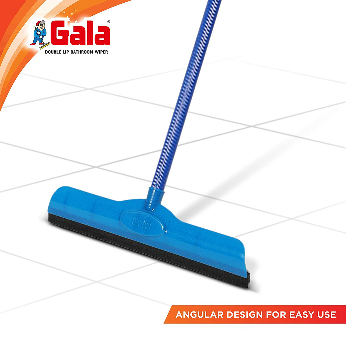 Gala Double Lip Floor Wiper With 2.1 FT MS Rod