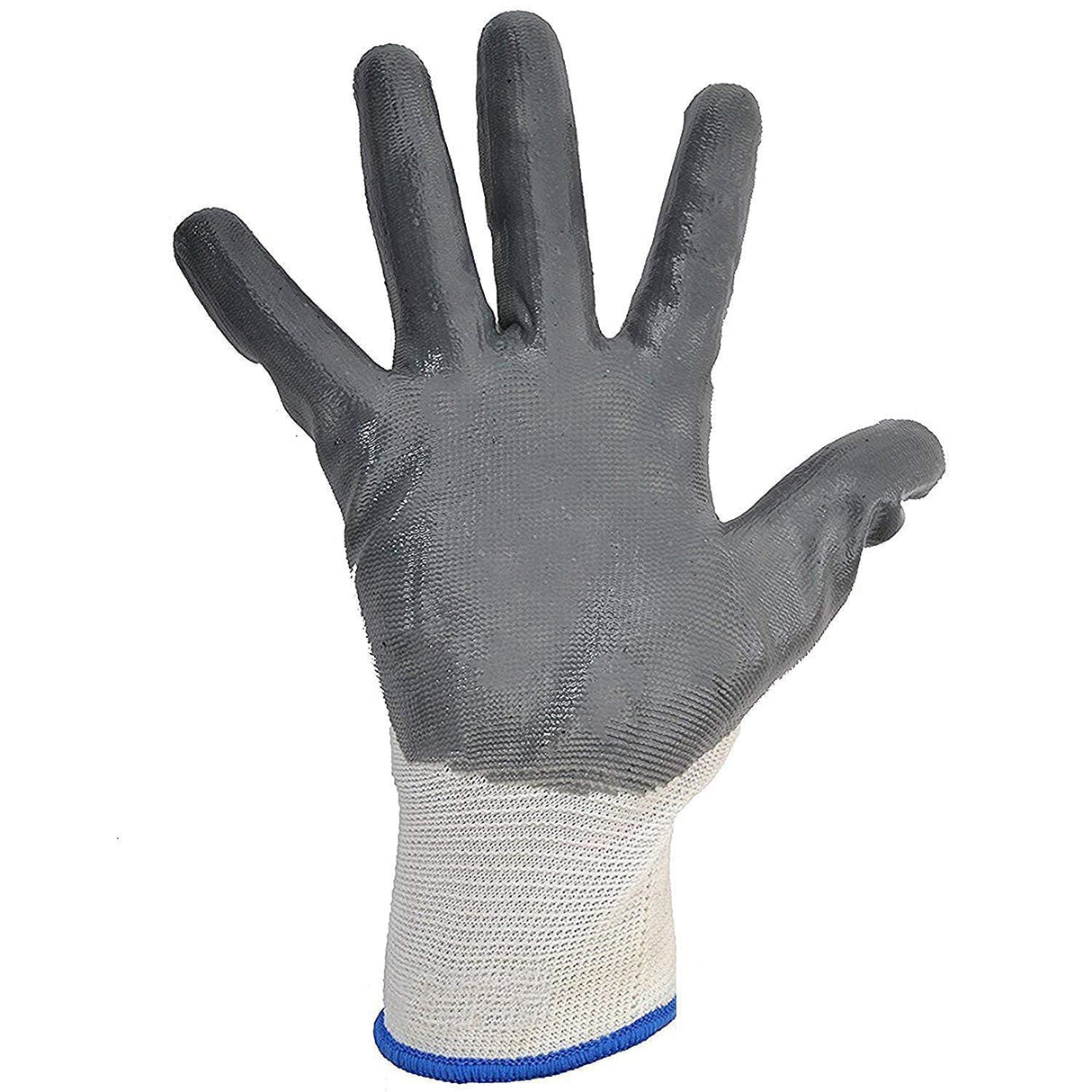 Heavy Duty Reusable Industrial Safety Nylon Anti Cut Resistant Hand Gloves, Grey -1 Pair