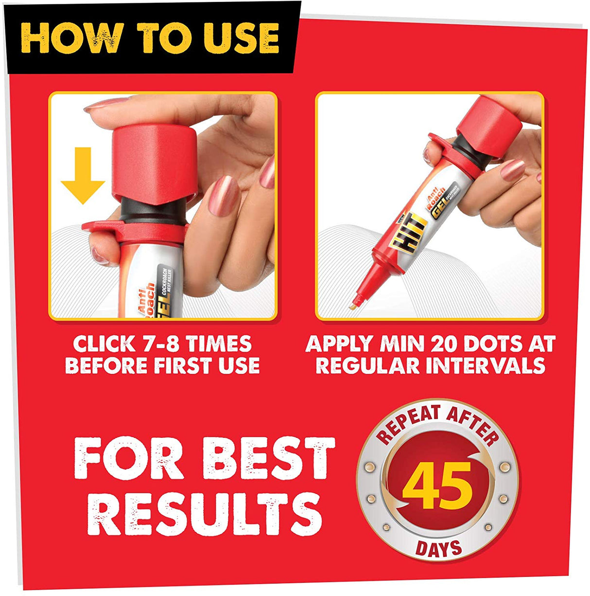 Hit Anti Roach Gel, Cockroach Nest Killer, 20 Gm