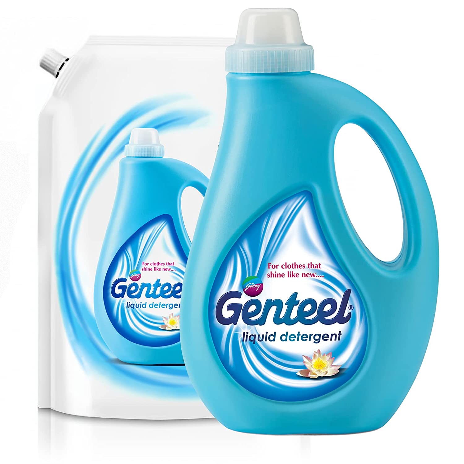 Genteel Liquid Detergent - Strong Formula, No Residue, Soft On