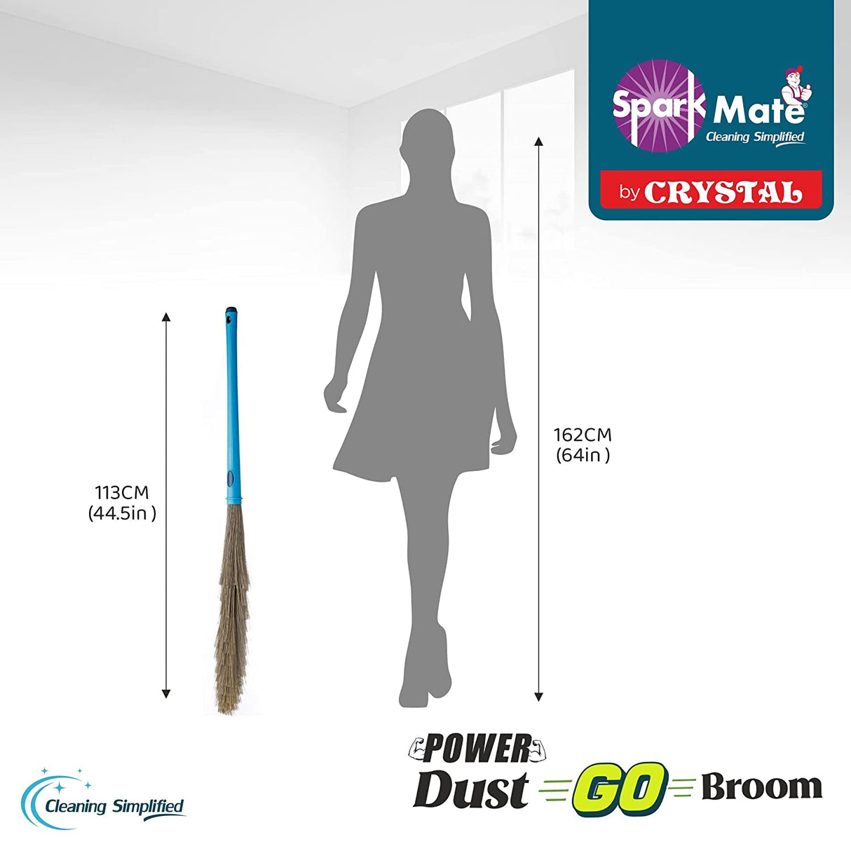 Crystal Plastic No Dust Broom