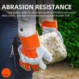 Industries Leather Double Palm Split Gloves - Color may Vary, 10 Inch