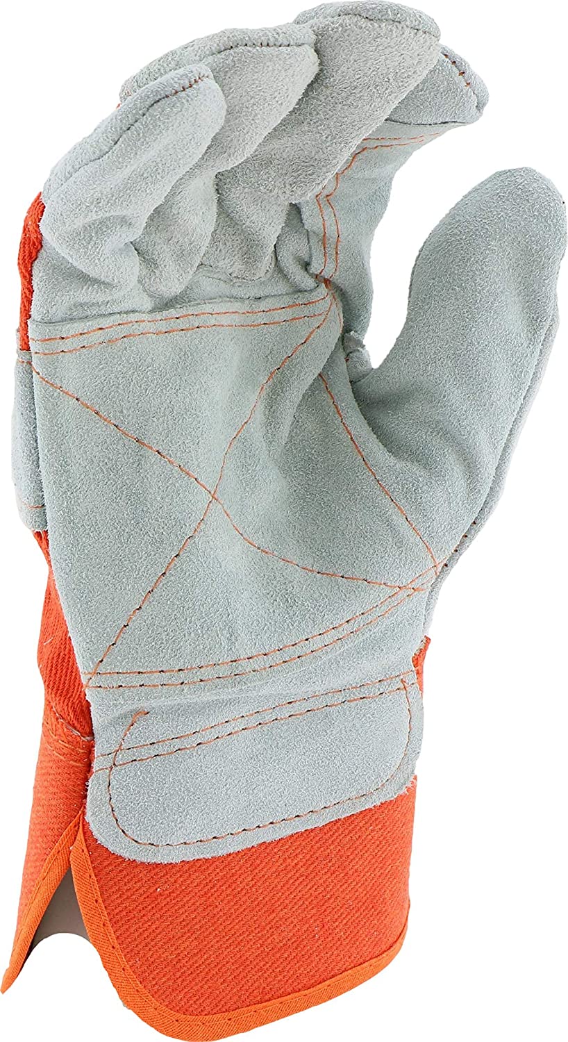 Industries Leather Double Palm Split Gloves - Color may Vary, 10 Inch