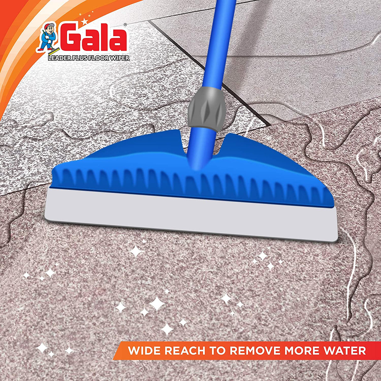 Gala Leader Floor Wiper, 16" Blade & 3.3 FT Rod
