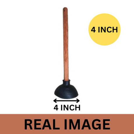 Plunger, Choke Pump with Wooden Handle Grip