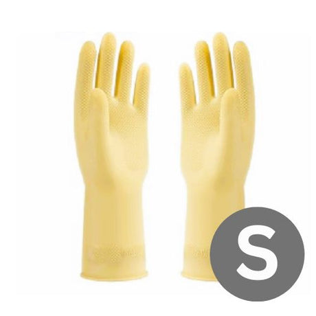 NRU45 Surf Flocklined Natural Rubber Hand Gloves, Light Yellow, 1 Pair