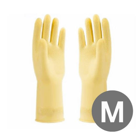 NRU45 Surf Flocklined Natural Rubber Hand Gloves, Light Yellow, 1 Pair