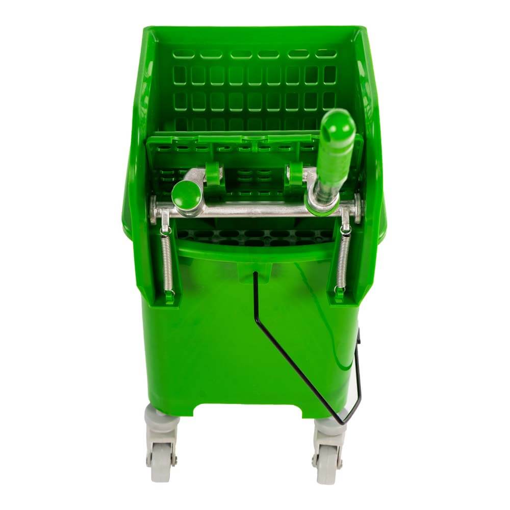Hygiene Single Bucket Mop Wringer Trolley, 20 Ltrs. ( 1 Bucket of 20 Ltrs & 1 Down Press Wringer )
