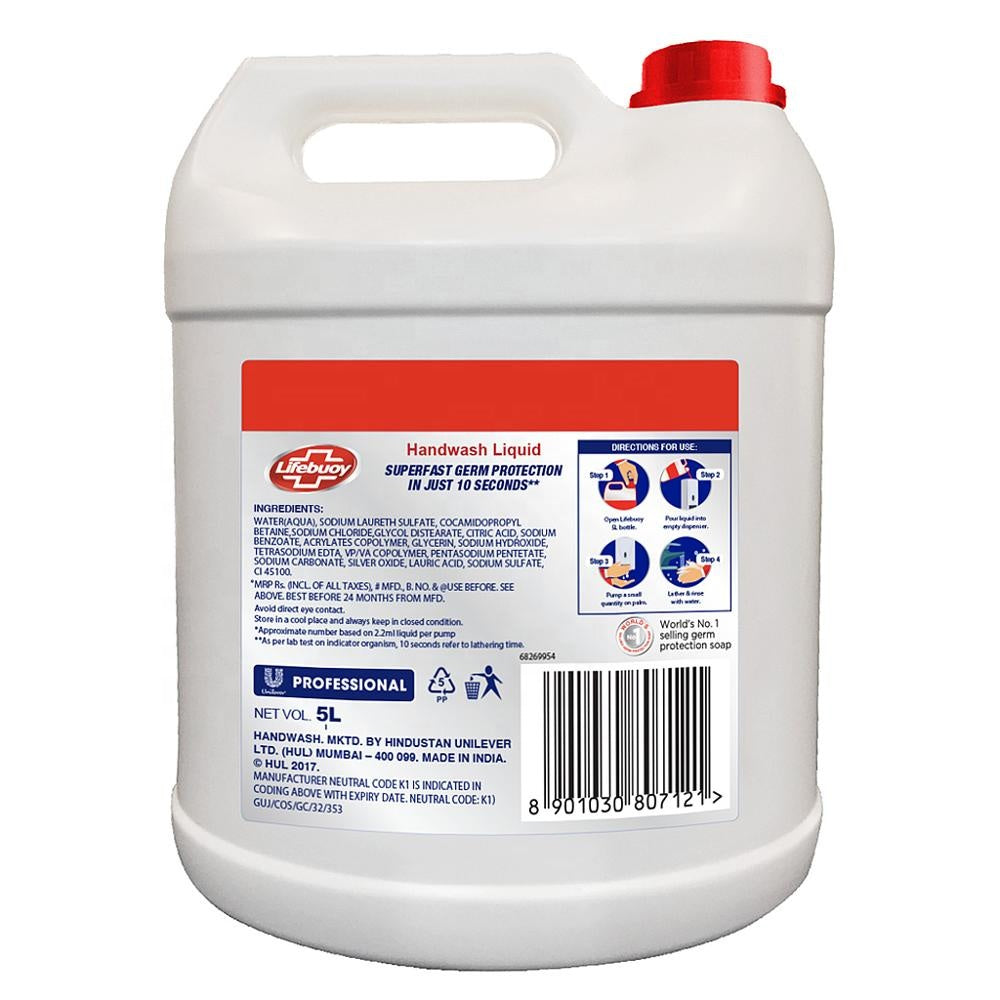 Lifebuoy Total 10+ Handwash - 99.9% Germ Protection, 5 L